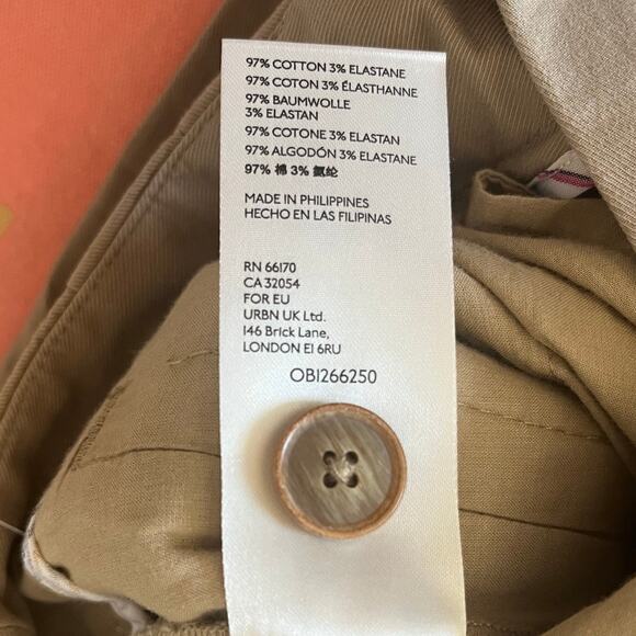 Maeve by Anthropologie Pleated Wide Leg Cropped Ankle Pants in Beige Womens sz 8 - Picture 5 of 7